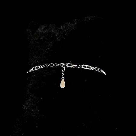 Handcrafted 92.5 Sterling Silver Zircon Bracelet with Italian Finish